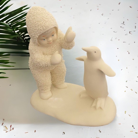 Dept 56 Snowbabies Figurine "I'll Teach You A Trick" 1993 In Box No Hoop Penguin - Picture 1 of 9